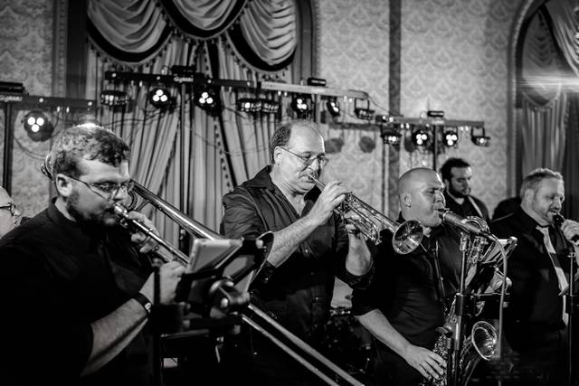The band's horn section