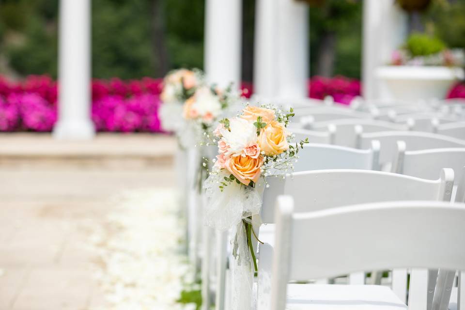 Chair Bouquets for Aisle