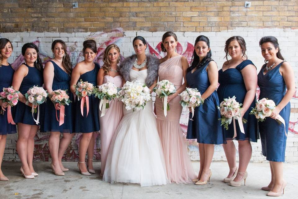 A bridal party makeup shot