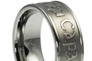 Mo Anam Cara Tungsten Carved Ring