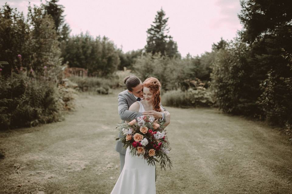 Bride and Groom on Property