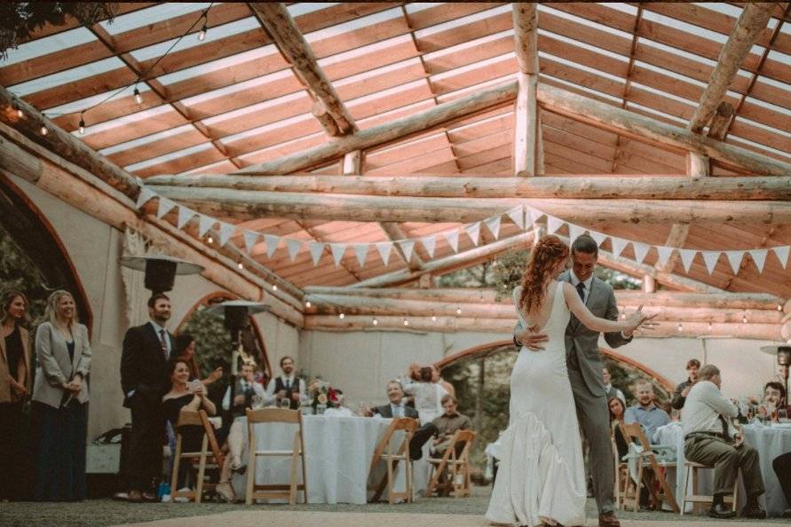 Outdoor covered pavilion