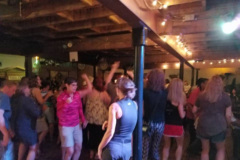 DJing Lezz Dance, an LGBT event in Austin