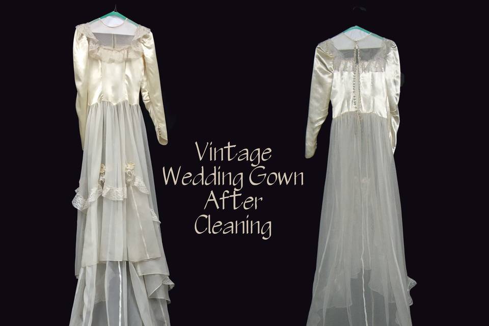 Sheer vintage gowns