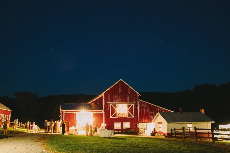 Wedding reception barn