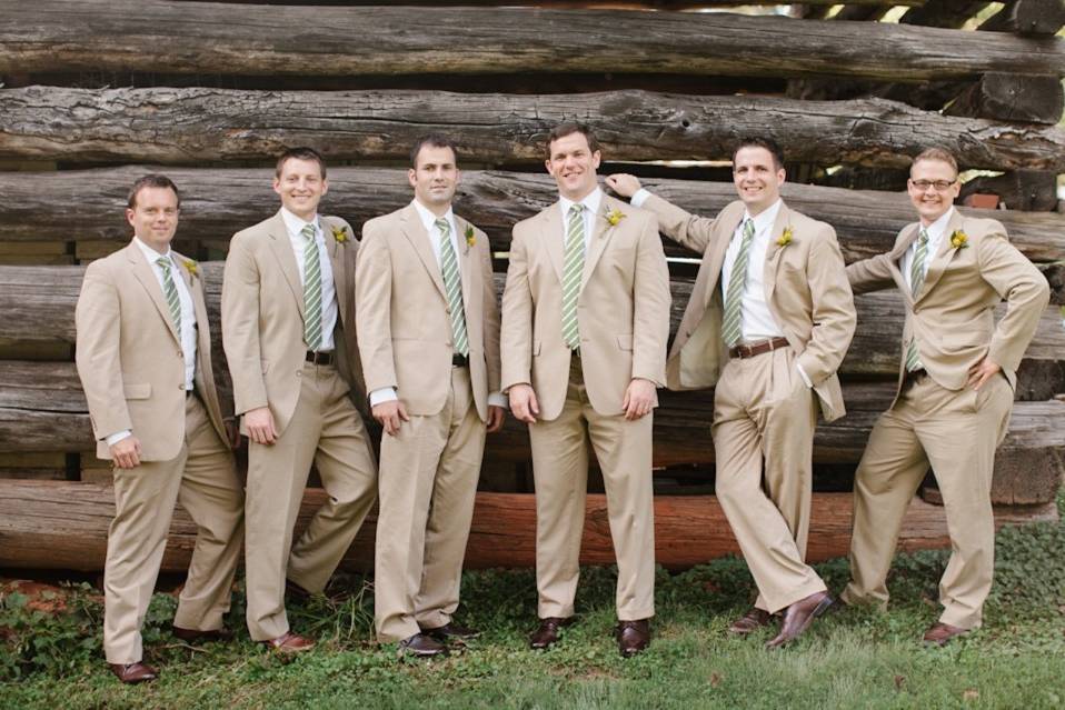 Groom with the groomsmen