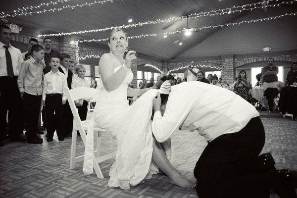 The bride and groom