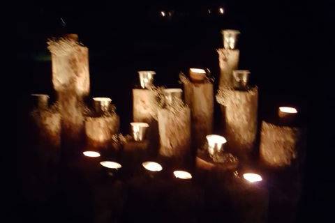 Candles at night