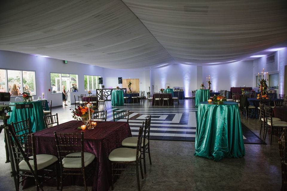 Colorful elegant reception