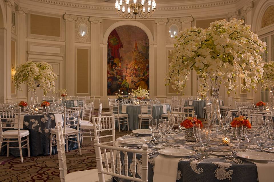 Indoor wedding reception