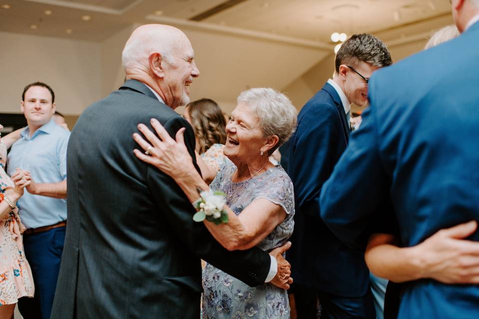 Grandparents dancing