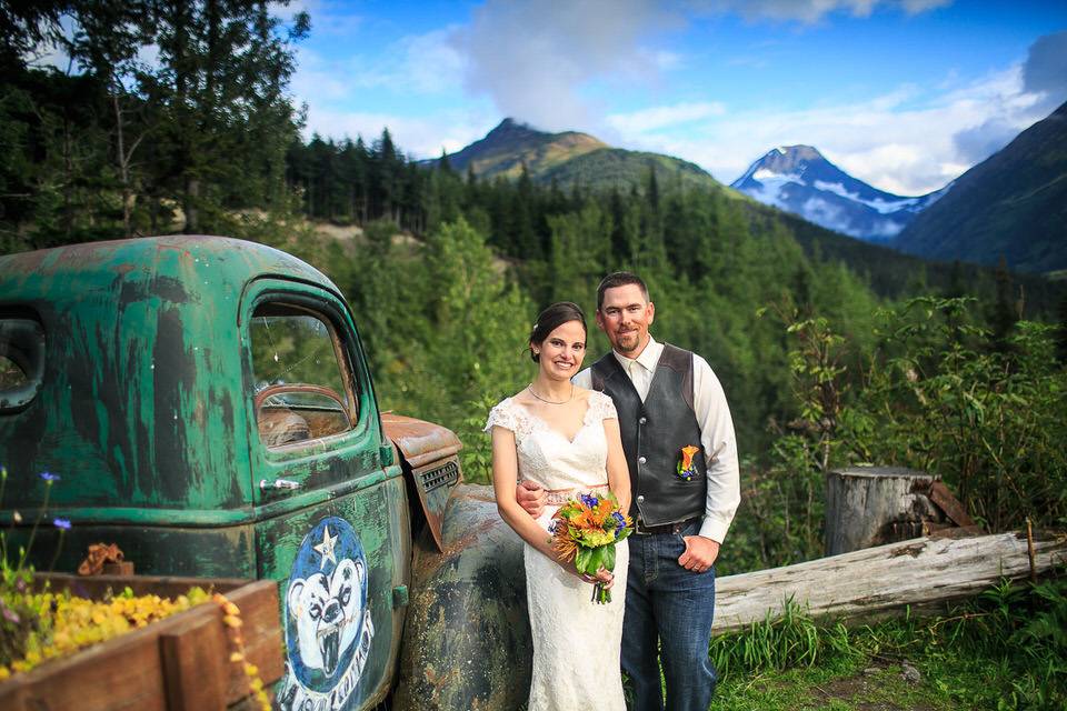 Groomsman and bridesmaid