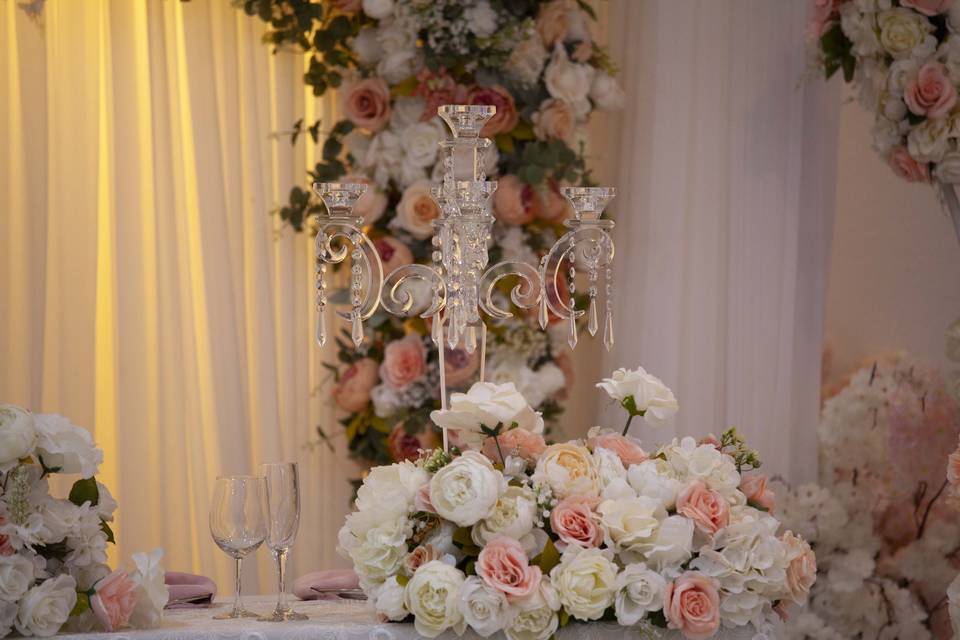 Stage , sweetheart head table