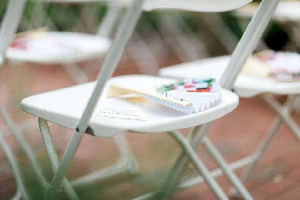 White Fanback Ceremony Chairs