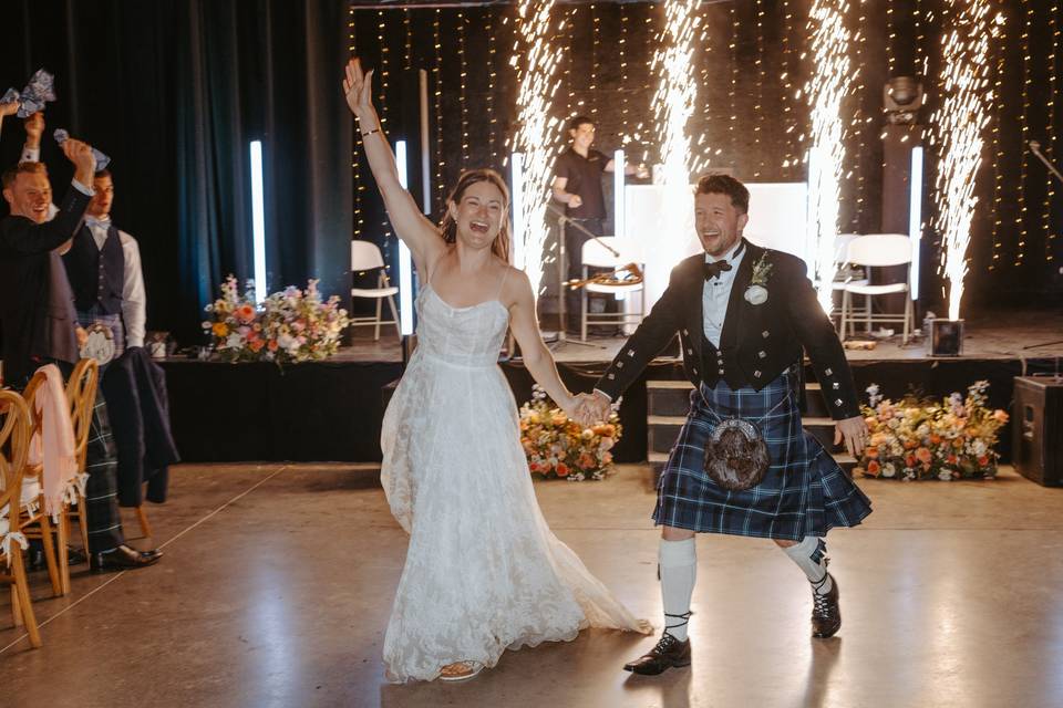 Couple Entrance w/ Cold Sparks
