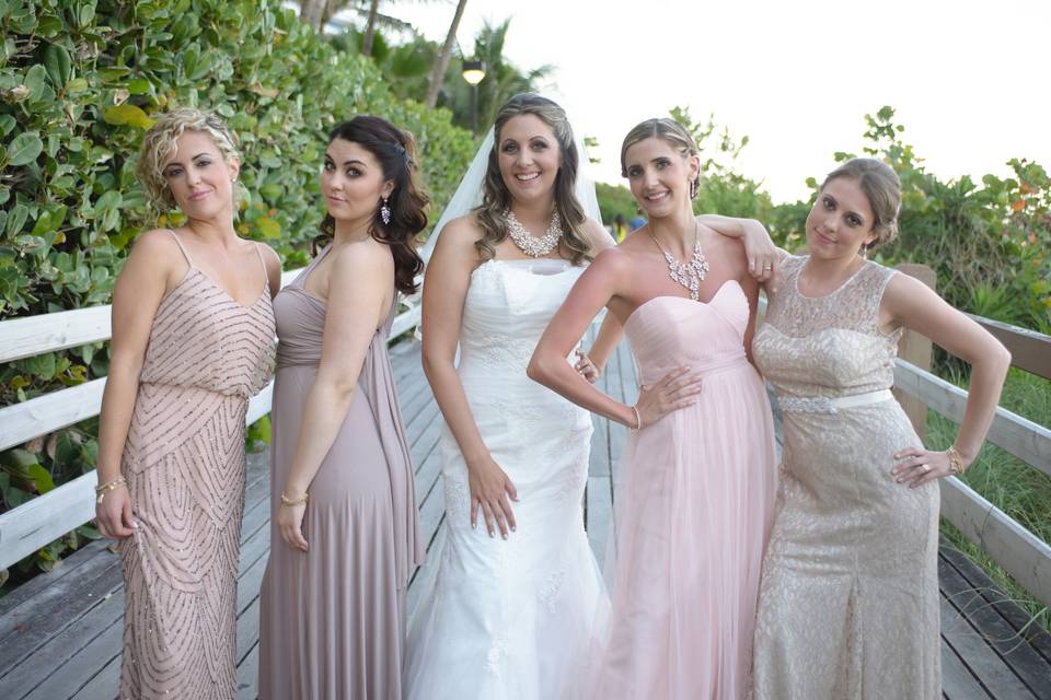 Casual bridesmaids photo.