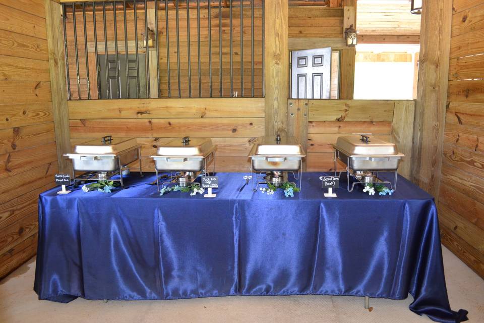 One of four food stations