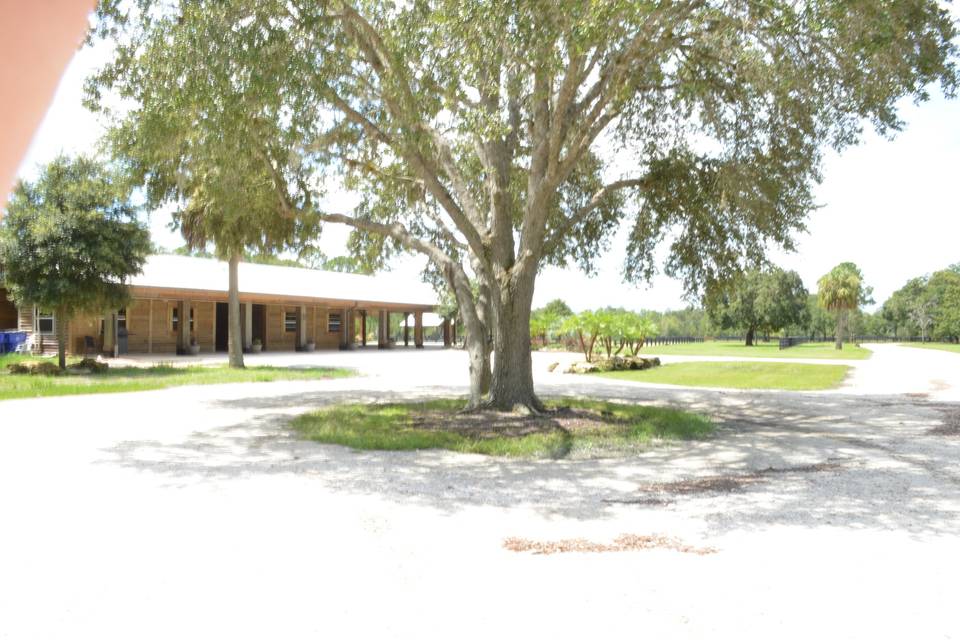 Front entrance of barn