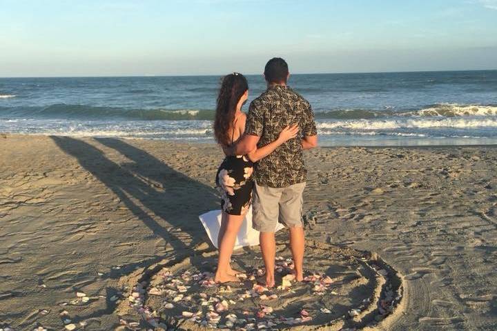 Beautiful beach ceremony