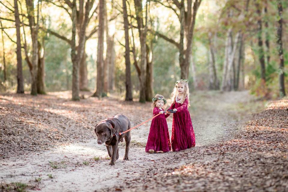 Ring pupper and flower girls