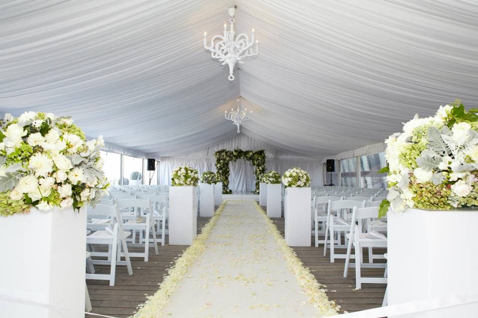 Floral aisle decor