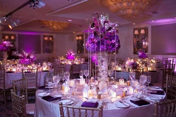 Pink reception lighting