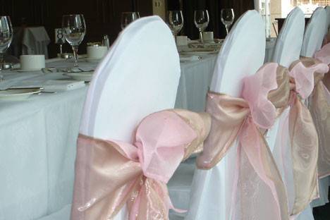 Pink chair bows