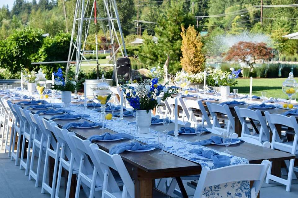 Rehearsal Dinner on the patio