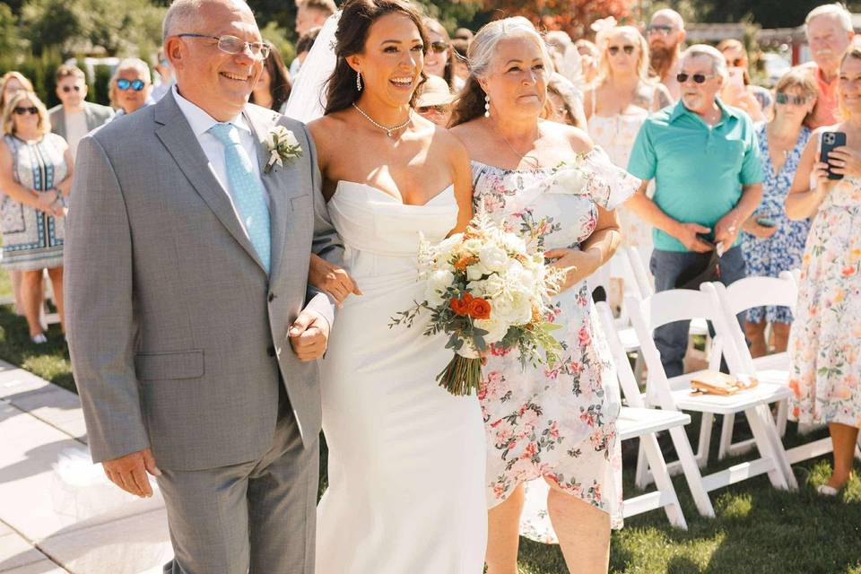 Walking down the aisle