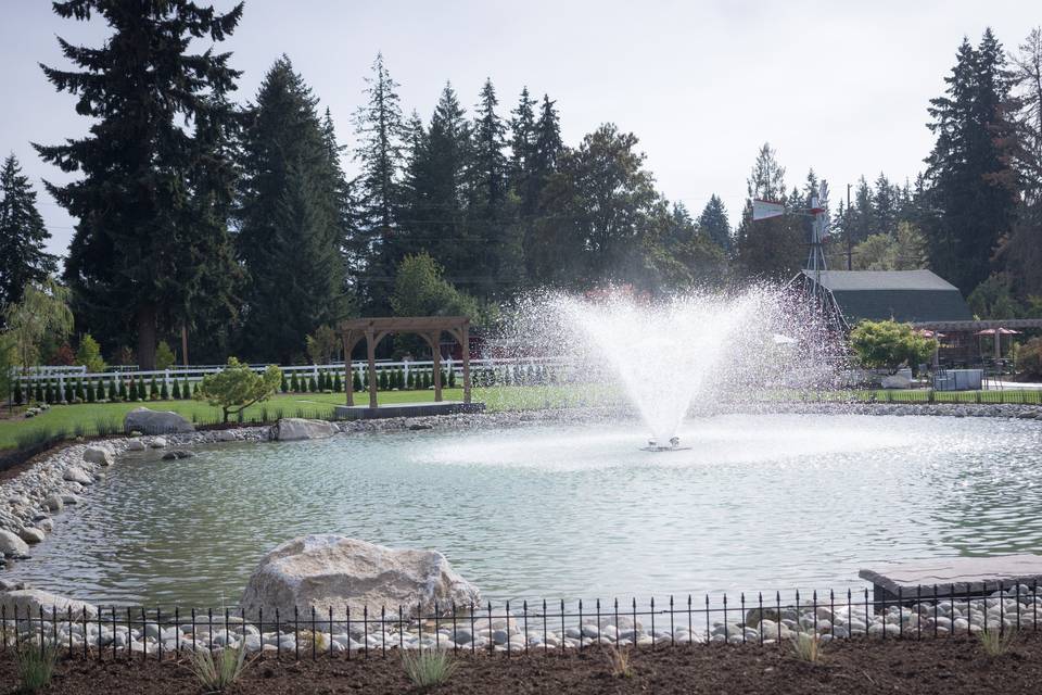 Arbor with Fountain