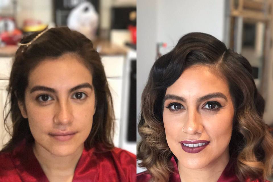 Makeup Before and After
