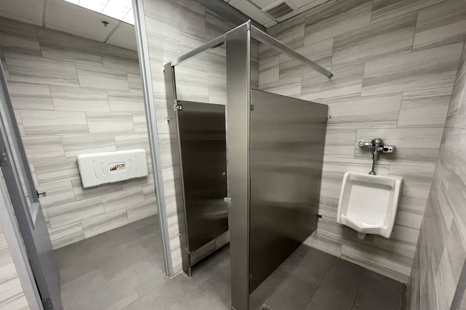 Male restroom standup stall