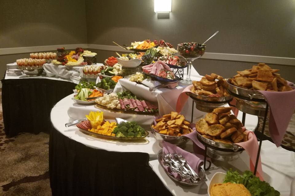 Buffet table