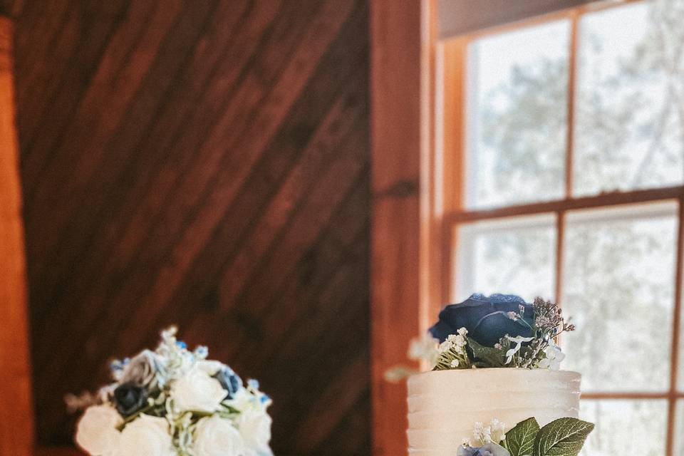 Dusty blue bridal shower