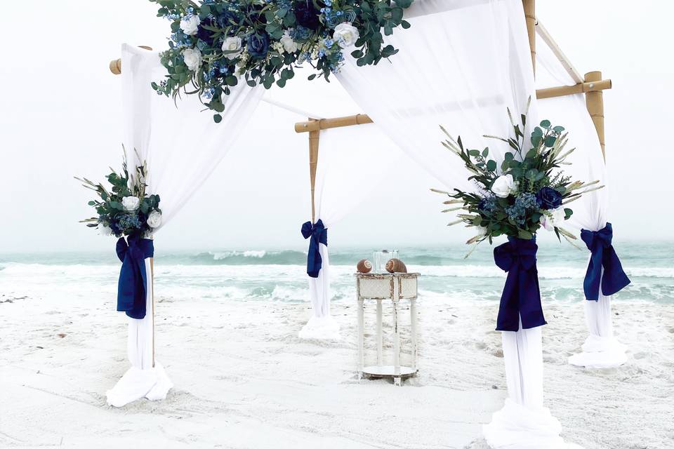 Dusty and navy blue wedding