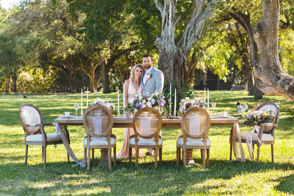 Tuscan Table & Louis Chairs