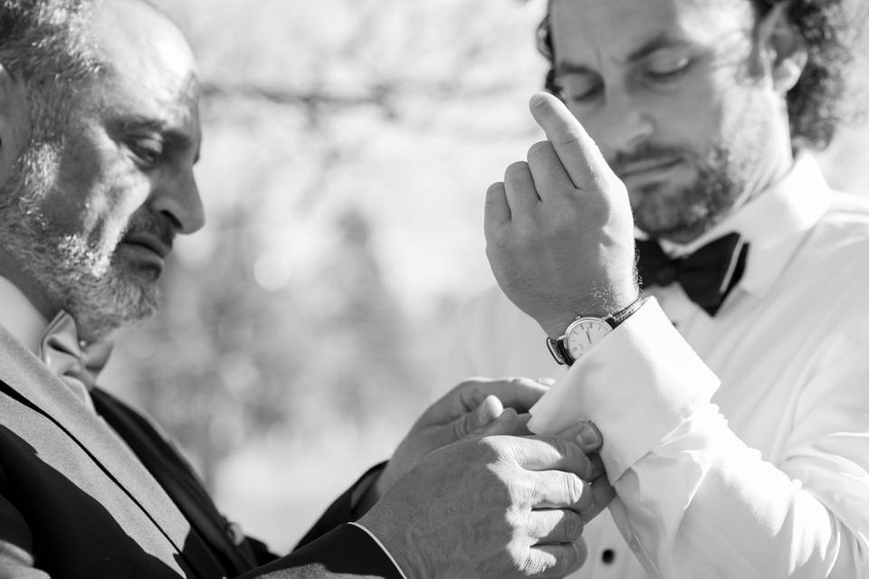 Groom and dad