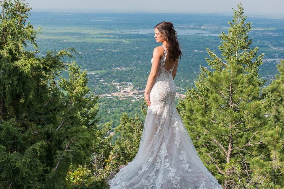 Bride on mountain