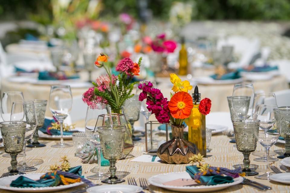 Bold, Colorful Centerpiece