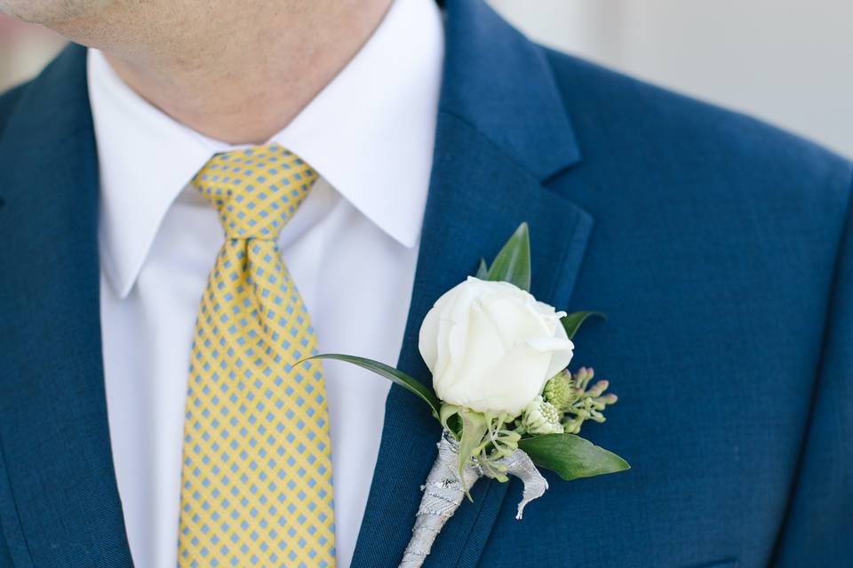 Classic White Boutonniere