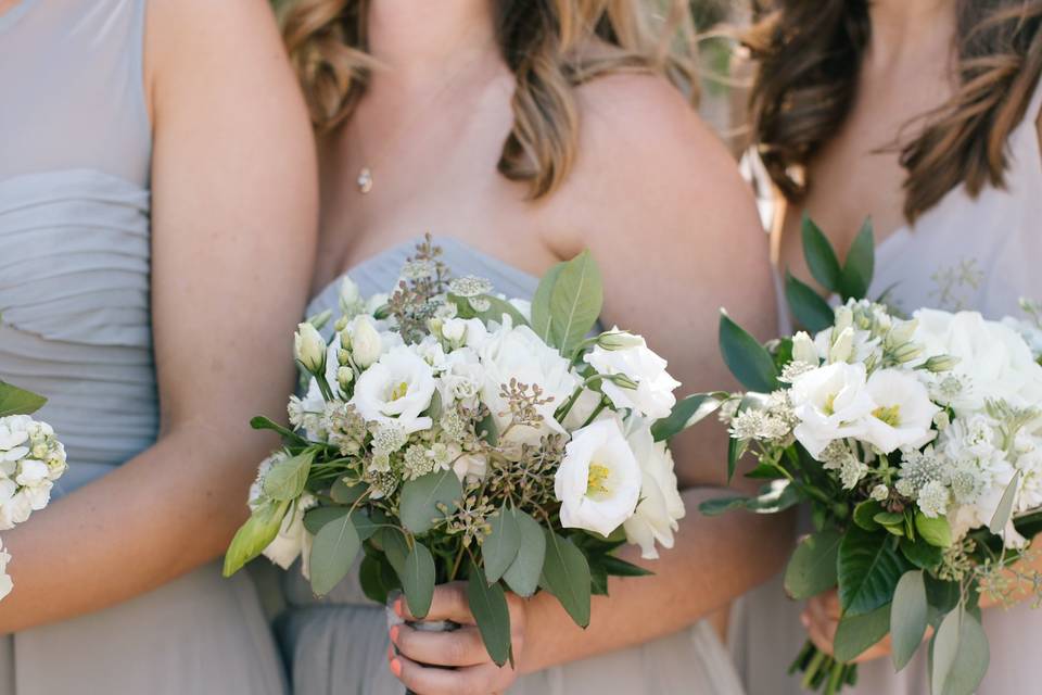 White & Green Maid Bouquets
