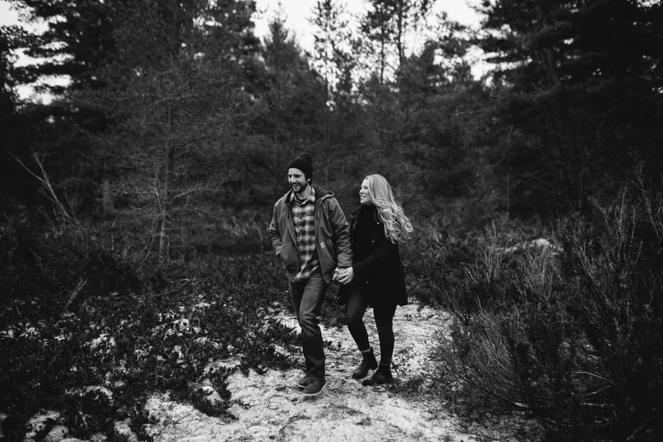 A walk in the woods together
