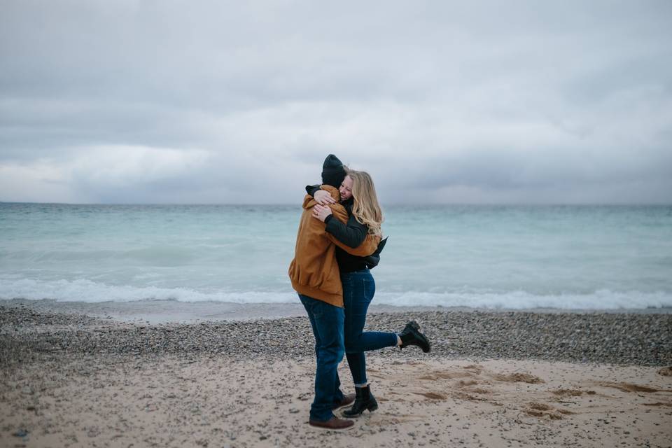 Beach embrace