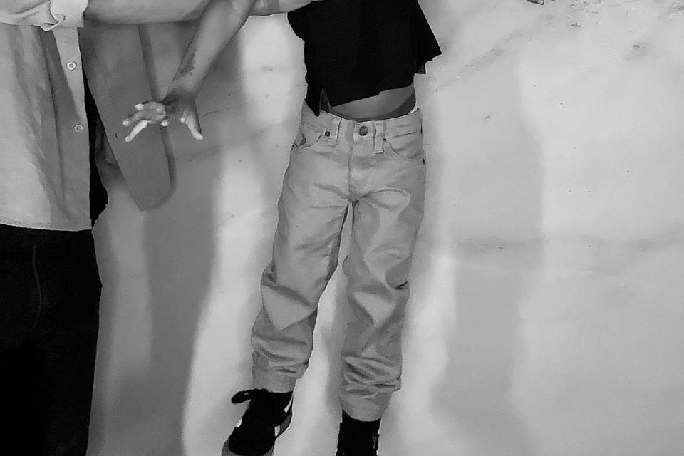 Little guy loves the booth