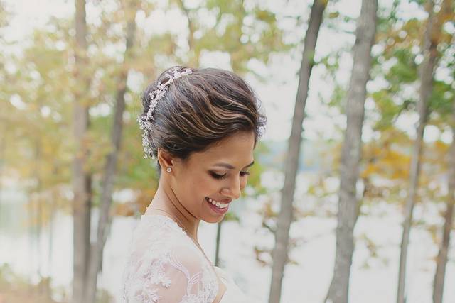 Bride and her bouquet