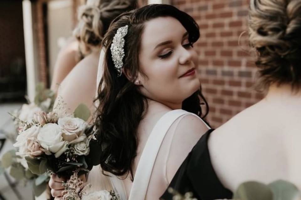 Gorgeous bride and her girls