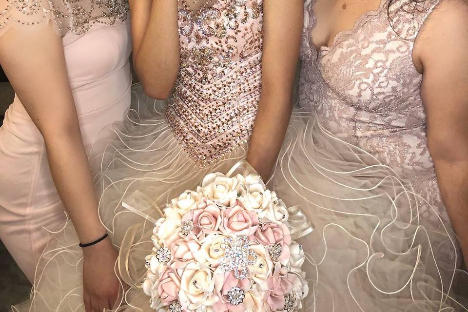 Quinceañera and her two hermanas