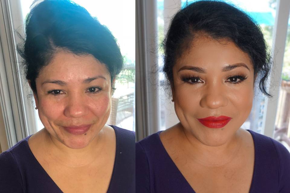 Before and after Glam!