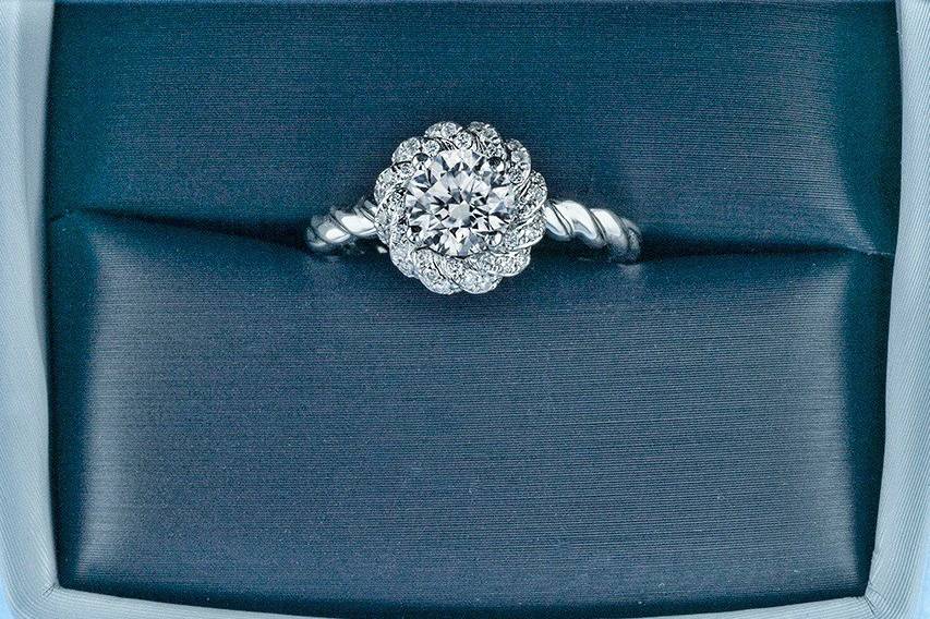 An eye-catching engagement ring