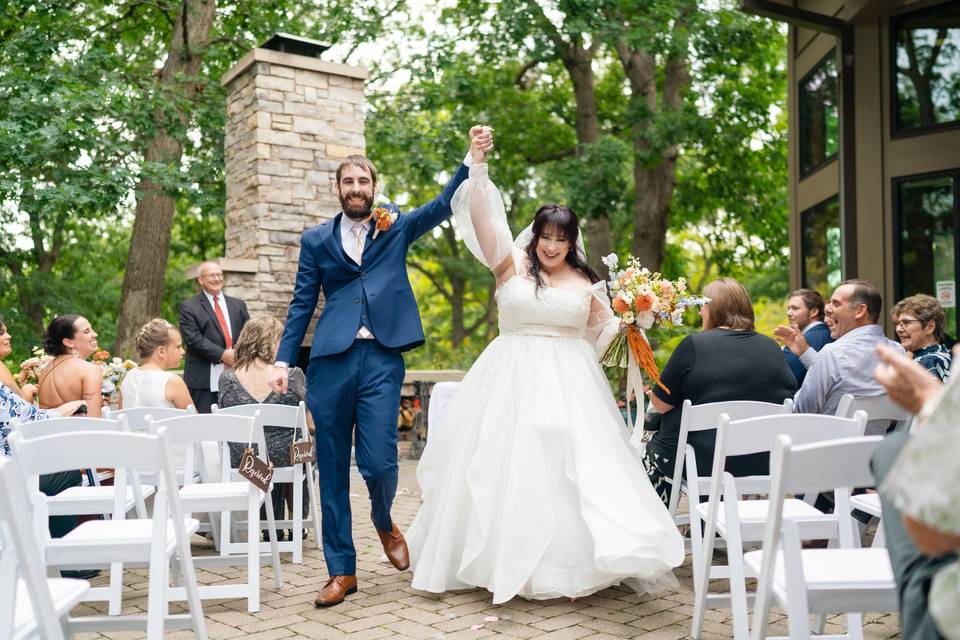 Cheering after ceremony